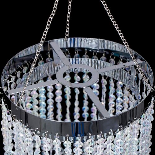  SUNLI HOUSE Modern Spiral Chandelier with Faux Crystal Beaded for Wedding Chandeliers Centerpieces Hallway Decorations and Any Event Party Decor 47 High x 8.5 Diameter