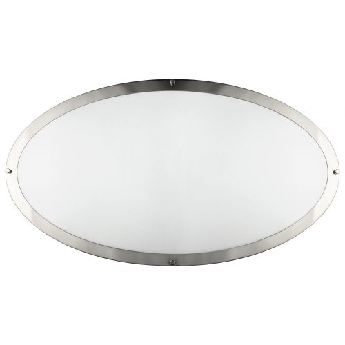  Sunlite 49097 LED 32-Inch Oval Flush Mount Ceiling Lighting Fixture, Satin Nickel, 4000K Cool White