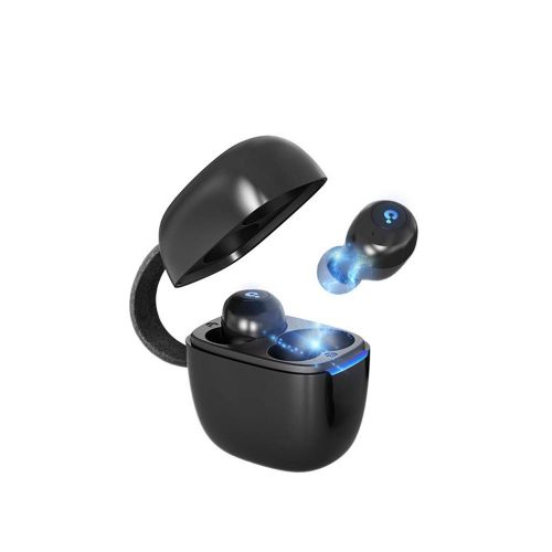  SUNLMG Wireless Earbuds Bluetooth 5.0 True Wireless Headphones Strong Bass Noise Cancellingstereo Waterproof Sports Bluetooth Headsets with Portable Charging Case,Black