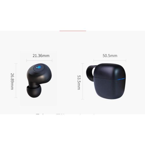  SUNLMG Wireless Earbuds Bluetooth 5.0 True Wireless Headphones Strong Bass Noise Cancellingstereo Waterproof Sports Bluetooth Headsets with Portable Charging Case,Red