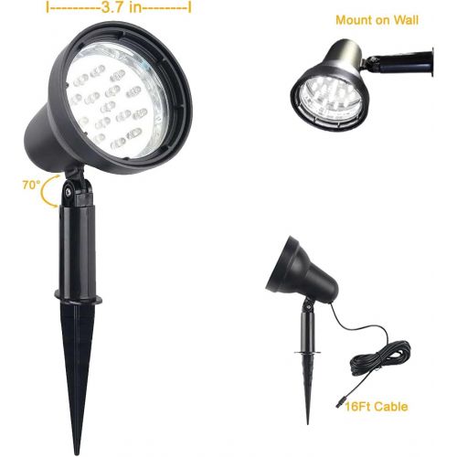  [아마존 핫딜] SUNLONG Solar Powered Spot Lights Outdoor Waterproof 2 in 1 Bright Solar SpotLights Power Adjustable for Flag Yard Flagpole Landscape Dusk to Dawn