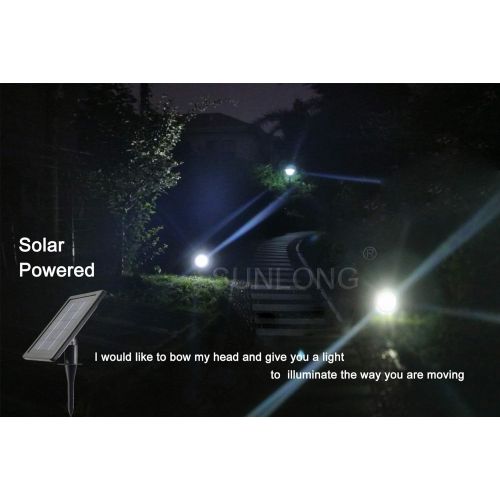  [아마존 핫딜] SUNLONG Solar Powered Spot Lights Outdoor Waterproof 2 in 1 Bright Solar SpotLights Power Adjustable for Flag Yard Flagpole Landscape Dusk to Dawn