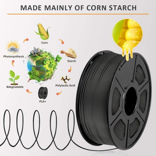  [아마존 핫딜]  [아마존핫딜]PLA+ Filament 3D Printer Filament,2kg Spool (4.4 lbs) 1.75mm,Dimensional Accuracy +/- 0.02 mm, 2 Packs (Black + Green) by SUNLU