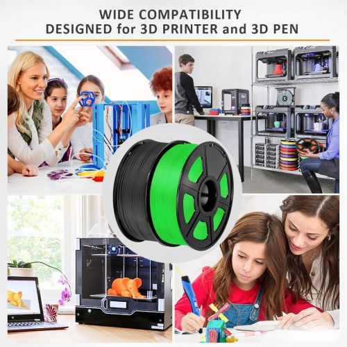  [아마존 핫딜]  [아마존핫딜]PLA+ Filament 3D Printer Filament,2kg Spool (4.4 lbs) 1.75mm,Dimensional Accuracy +/- 0.02 mm, 2 Packs (Black + Green) by SUNLU