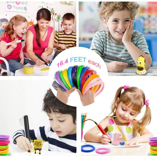  [아마존 핫딜]  [아마존핫딜]SUNLU PLA 3D-Filament 1.75 PLA Filament 3D-Stift Filament fuer Kinder / 3D-Druckstift, 20 Farben, jeweils 16,4 Fuss, insgesamt 328 Fuss PLA