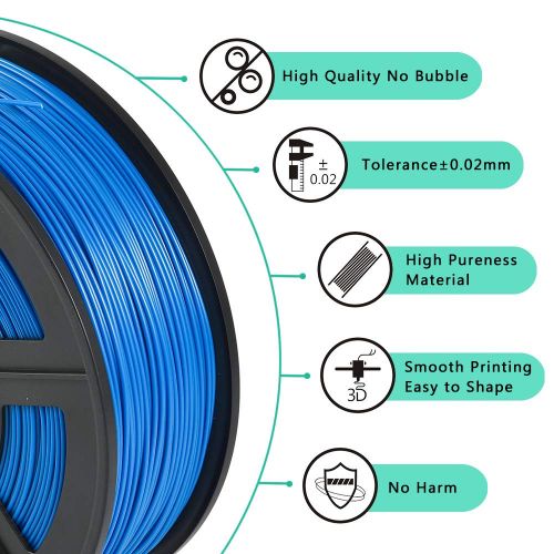  [아마존 핫딜]  [아마존핫딜]SUNLU 3D Printer Filament ABS, 1.75mm ABS 3D Printer Filament, 3D Printing Filament ABS for 3D Printer, 1kg, Blue