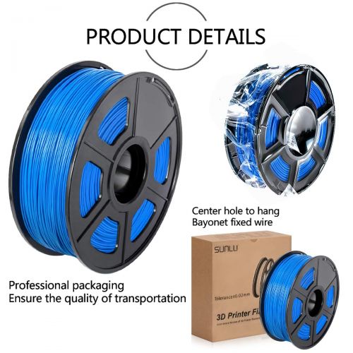  [아마존 핫딜]  [아마존핫딜]SUNLU 3D Printer Filament ABS, 1.75mm ABS 3D Printer Filament, 3D Printing Filament ABS for 3D Printer, 1kg, Blue