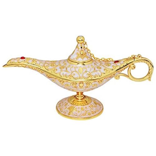  [아마존베스트]Sunmall Vintage Legend Aladdin Lamp Magic Genie Wishing Light,Collectable Rare Classic Arabian Costume Props Lamp Tabletop Decor Crafts for Home/Wedding Decoration&Gift for Party/H