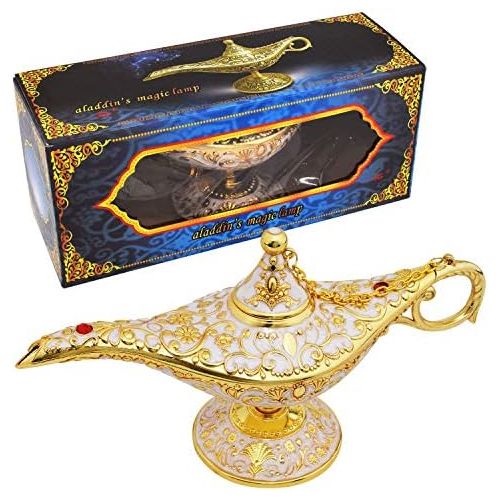  [아마존베스트]Sunmall Vintage Legend Aladdin Lamp Magic Genie Wishing Light,Collectable Rare Classic Arabian Costume Props Lamp Tabletop Decor Crafts for Home/Wedding Decoration&Gift for Party/H