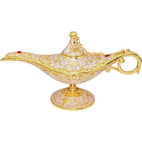  [아마존베스트]Sunmall Vintage Legend Aladdin Lamp Magic Genie Wishing Light,Collectable Rare Classic Arabian Costume Props Lamp Tabletop Decor Crafts for Home/Wedding Decoration&Gift for Party/H