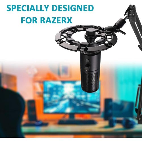  Shock Mount for Razer Seiren X Microphone, Seiren X Shock Mount Reduces Vibration Noise Matching Mic Stand Boom Arm by SUNMON