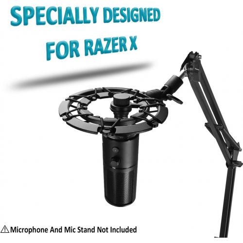  Shock Mount for Razer Seiren X Microphone, Seiren X Shock Mount Reduces Vibration Noise Matching Mic Stand Boom Arm by SUNMON