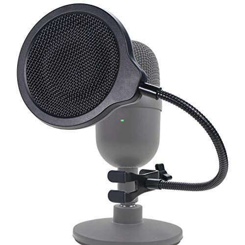  Seiren Mini Microphone Pop Filter Mask Shield For Razer Seiren Mini Microhone, 4 Inch 3 Layers Windscreen with Flexible 360°Gooseneck Clip by SUNMON