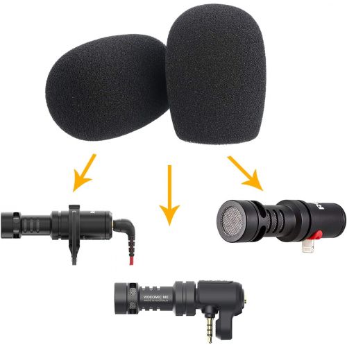  SUNMON VideoMicro Windscreen Foam Cover, Windscreen Pop Filter for Rode VideoMicro Me Mini-Shotgun Microphone (2 PACK)