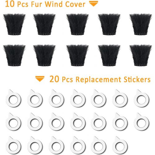  Camera Mic Windscreen Windshield Wind Muff for DJI Osmo Action Camera,Sony RX1 RX10 RX100 Digital Compact Cameras Wind Cover by SUNMON (10 Pack)