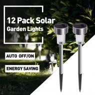 [아마존 핫딜] SUNNEST Solar Lights Outdoor, 12Pack Outdoor Lights - Waterproof, Stainless Steel Outdoor Solar Lights, Solar Garden Lights LED Solar Powered Landscape Lighting for Patio Pathway Walkway D