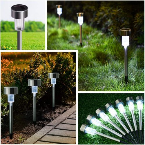  [아마존 핫딜] SUNNEST Solar Lights Outdoor, 12Pack Outdoor Lights - Waterproof, Stainless Steel Outdoor Solar Lights, Solar Garden Lights LED Solar Powered Landscape Lighting for Patio Pathway Walkway D