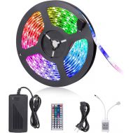 [아마존 핫딜] SUNNEST Led Strip Lights, 16.4ft 300 LEDs Waterproof Flexible Color Changing RGB 5050 LED Light Strip with Remote Control and 12V Power Supply, LED Lights for Bedroom Home Kitchen Indoor O