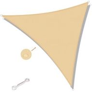 SUNNY GUARD Sonnensegel Dreieck 3x3x4.25m Sonnenschutz Wasserabweisend Wetterschutz Impragniert Segel Baldachin UV Schutz fuer Balkon Terrasse Garten, Sandbeige