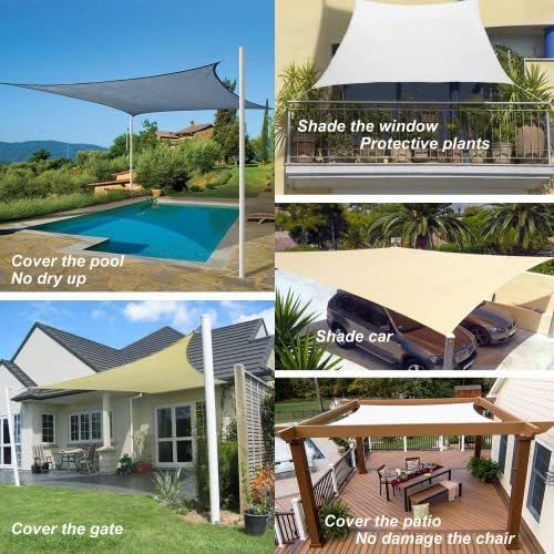  SUNNY GUARD Sonnensegel Dreieck 3x3x4.25m Sonnenschutz Wasserabweisend Wetterschutz Impragniert Segel Baldachin UV Schutz fuer Balkon Terrasse Garten, Sandbeige