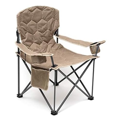  Sunnyfeel XL Oversized Camping Chair Heavy Duty 500 LBS Ideal for Tall People Above 64 Padded Portable Folding Lawn Chairs with Armrest Cup Holder & Side Pocket for Outdoor/Travel/