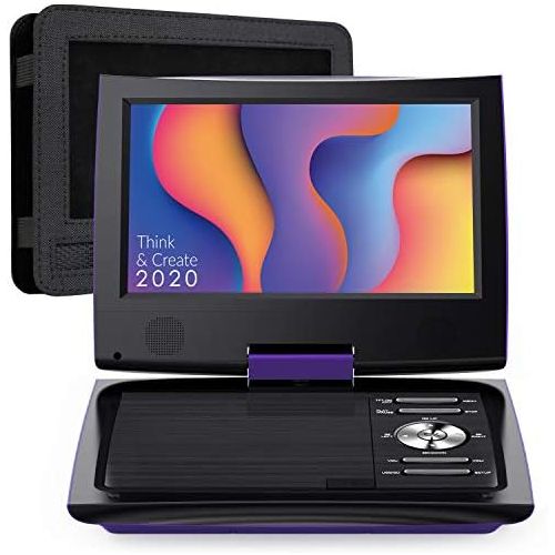  [아마존베스트]SUNPIN 11 Portable DVD Player with 9.5 inch HD Swivel Screen, Dual Earphone Jack, Supports SD Card/USB/CD/DVD and Multiple Disc Formats, Headrest Mount Holder, Car Charger, Power A