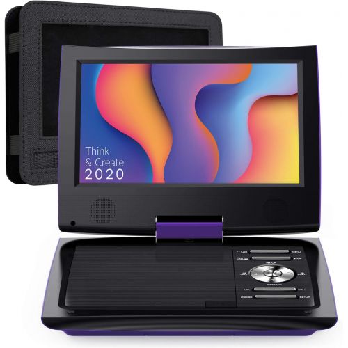  [아마존베스트]SUNPIN 11 Portable DVD Player with 9.5 inch HD Swivel Screen, Dual Earphone Jack, Supports SD Card/USB/CD/DVD and Multiple Disc Formats, Headrest Mount Holder, Car Charger, Power A