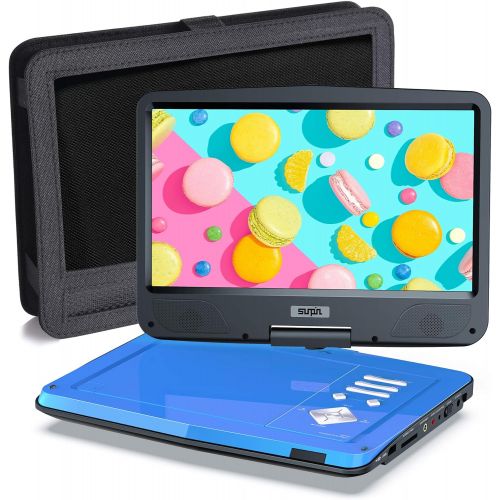  [아마존베스트]SUNPIN 12.5 Portable DVD Player for Car and Kids with Headrest Mount, 10.1 HD Screen, 5 Hours Rechargeable Battery, Remote Control, Car Charger Wall Charger, Region Free, Ideal for