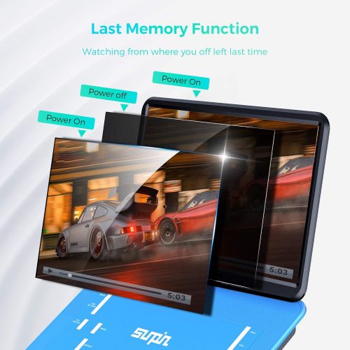  [아마존베스트]SUNPIN 17.9 Portable DVD Player with 15.6 inch Large HD Swivel Screen, Long Lasting Rechargeable Battery, Support USB/SD Card/AV in&Out and Multiple Disc Formats, Louder Stereo Spe