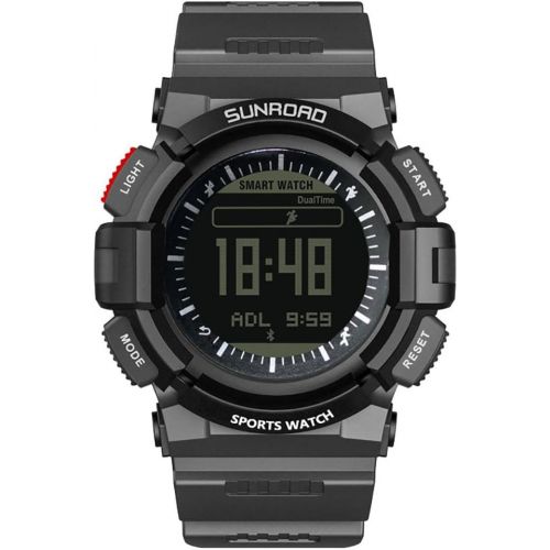  SUNROAD Smart Heart Rate Watch, Sleep Monitor Smart Watch, Waterproof Fitness Tracker Wristband Bluetooth 4.0 (Black)