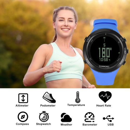  SUNROAD Fashion Heart Rate Monitor Watch, Multi-Function Fitness Tracker Smart Watch with...