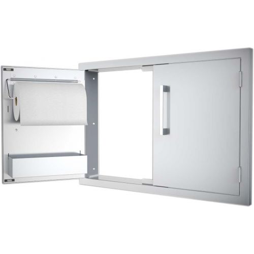  SUNSTONE Sunstone B-DD30 Double Raised Doors for Stone Island with Shelves, 30-Inch