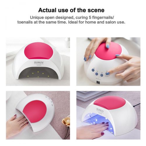  [아마존 핫딜]  [아마존핫딜]SUNUV SUN2C 48W LED UV nail Lamp with 4 Timer Setting,Senor For Gel Nails and Toe Nail Curing