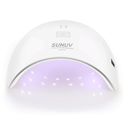  [아마존 핫딜] [아마존핫딜]SUNUV 24W LED UV Light Nail Gel Dryer Curing Lamp with 2 Timing Setting for Gel Based Polish SUN9C (White)