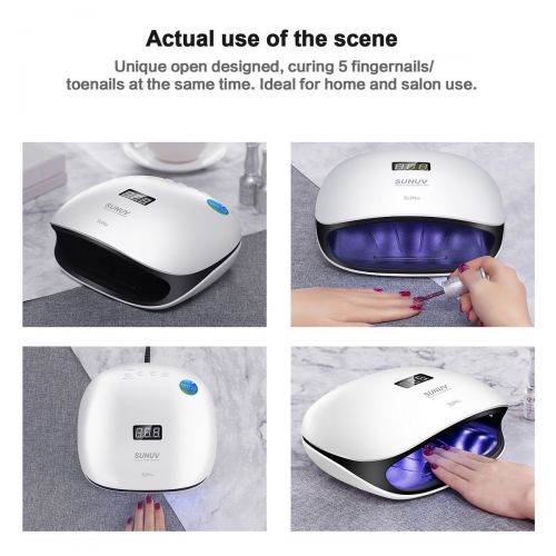  [아마존 핫딜] [아마존핫딜]SUNUV 48W UV LED Light Lamp Nail Dryer for Gel Polish with Auto Sensor Professional Nail Art Tools (Black)