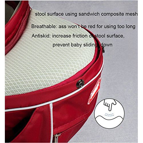  SUNVENO Baby Hipseat Carrier 3 in1 Infant Comfort Ergonomic Waist Stool Baby Hip Carrier Seat(Gray)