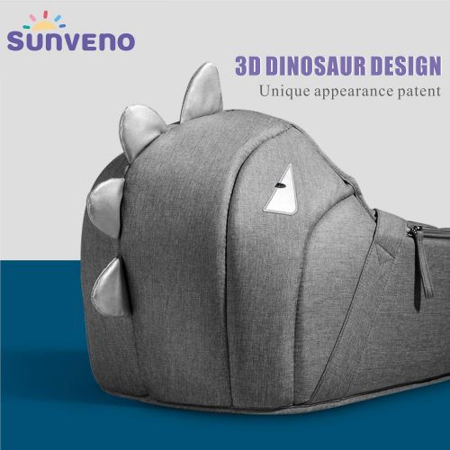  [아마존 핫딜] SUNVENO Baby Bed & Baby Lounger, Moses Basket Bassinet Bedside Sleeper Newborn Infant Travel Bed Carrycot for 0-12 Months (Gray)