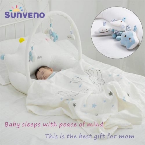  [아마존 핫딜] SUNVENO Portable Baby Bed Infant Lounger  Carrier, Crib, Playpen, Changing Station, Bassinet for Babies 0-24 Months  Lightweight, Plush, Hypoallergenic  Includes Carrying Case