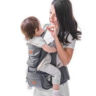 [아마존베스트]SUNVENO Baby Hip Seat Ergonomic Baby Carrier 3in1 Baby Hipseat for Outdoor Travel Waist Stool (Gray)