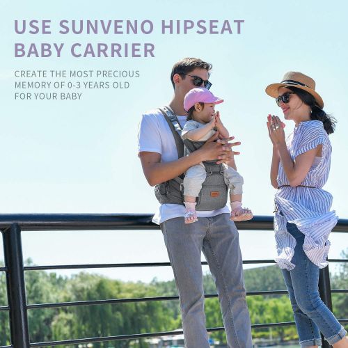  [아마존베스트]SUNVENO Baby Hip Seat Ergonomic Baby Carrier 3in1 Baby Hipseat for Outdoor Travel Waist Stool (Gray)