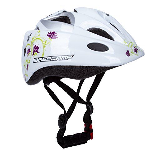  SUNVP Child Multi-Sport Lightweight Safety Mountain Bike Bicycle Cycling Kick Scooter Kids Helmet (White Flower)