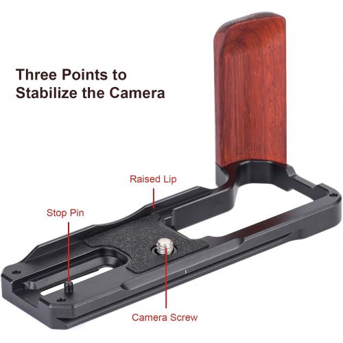  SUNWAYFOTO PF-XT4 Hand Grip Quick Release Plate L Bracket for Fujifilm X-T4 Compatible Arca Swiss