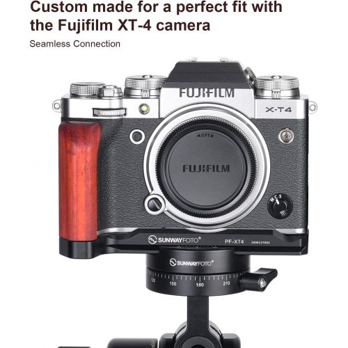  SUNWAYFOTO PF-XT4 Hand Grip Quick Release Plate L Bracket for Fujifilm X-T4 Compatible Arca Swiss