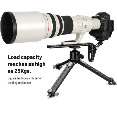  [아마존베스트]SunwayFoto T1A20 2 Sections Aluminum Tripod, 25kg Capacity, 46cm Max Height