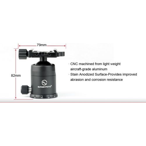  SUNWAYFOTO FB-36III 40lb Max load Tripod Ball Head Arca Compatible Sunway FB36III