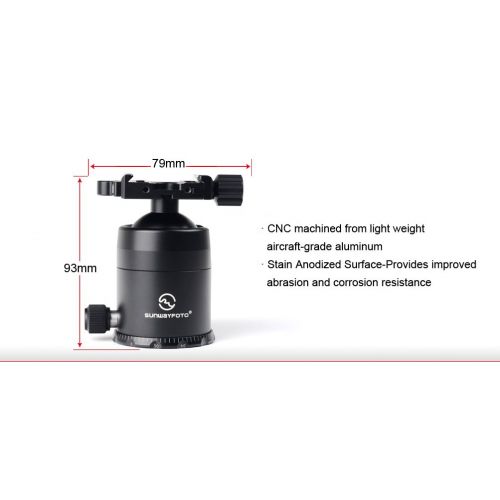  SUNWAYFOTO 44mm Tripod Ball Head Arca Compatible FB-44iii FB44iiI Sunway