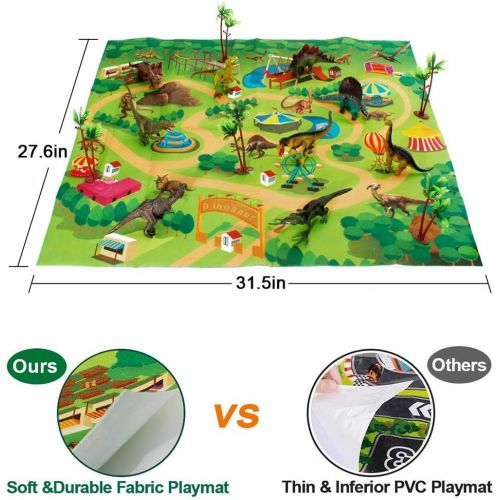  SUNWUKING Dinosaur Toy Figure for Toddler - Toy Dinosaur with Play Mat Educational Realistic Dinosaur Playset to Create a Dino World for Kids for Boys for Boys