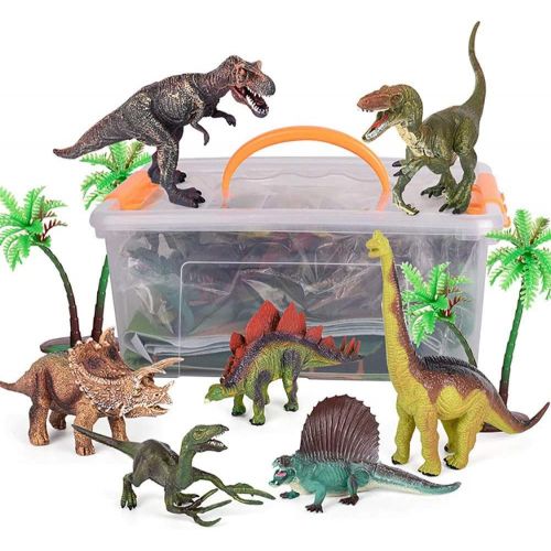  SUNWUKING Dinosaur Toy Figure for Toddler - Toy Dinosaur with Play Mat Educational Realistic Dinosaur Playset to Create a Dino World for Kids for Boys for Boys