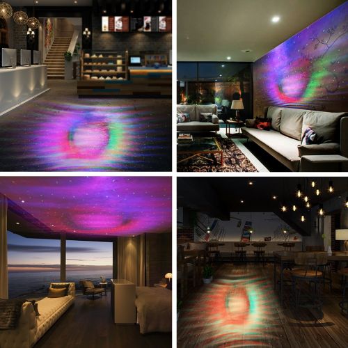  Laser Projector SUNY Sound Activated Christmas DJ Laser Lights Machine Party Light RGB Multiple Gobos Projector Full Color Galaxy LED Ripple Wave Projection Lighting For Xmas Disco