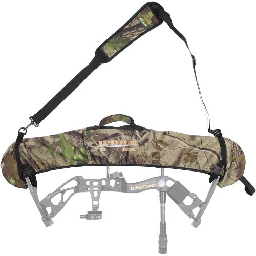  SUNYA Neoprene Compound Bow Sling, Silent Hunting or Fast Movement 2 Carrying Modes Switchable. Removable & Adjustable Shoulder Strap. Camouflage Fabric.